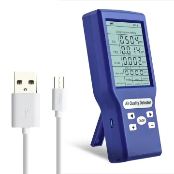 CO2 Detector Gas Analyzer ppm CO2 Meter Mini Carbon Dioxide Detector Multifunctional Air Quality Tester Monitor Rechargeable
