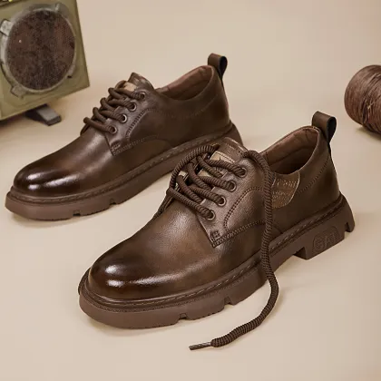 Cost Effective Brown Martin Shoes: Trendy and Comfortable Men's Workwear Fashion