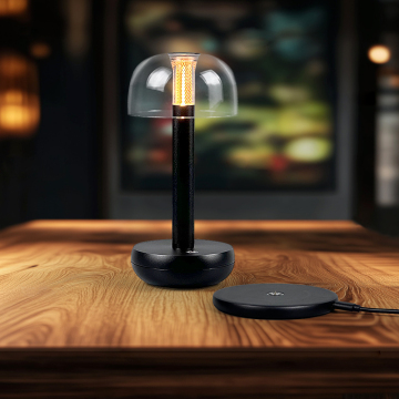 Lámpara de champiñones de 2700k personalizable - luz de mesa recargable inalámbrica para decoración