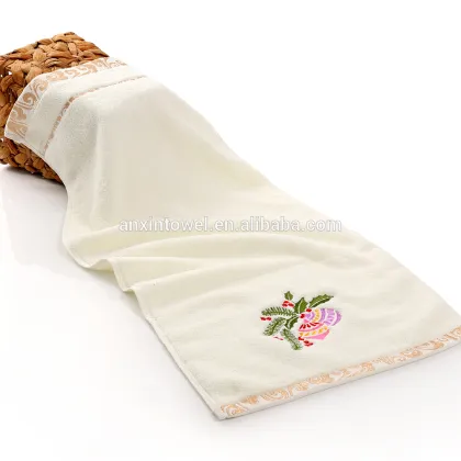 chinese manufacturers red thick cotton jacquard gift face towel