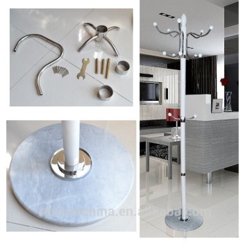 Y-2252 white marble base coat rack stands