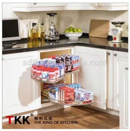 TKK Kitchen Cabinet Revolving MDF Lazy Susan Corner Storage