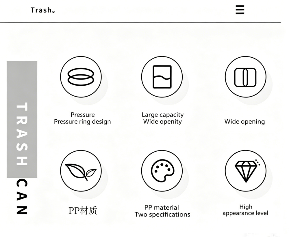 Trash Can with Ring Lid 1