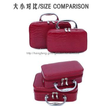 Red Professional Makeup Kits Case Make Up Bags Makeup Sets with Handle