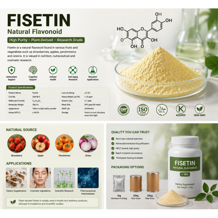 Polvo de fisetina de alta pureza