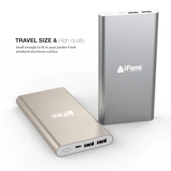 super slim high capacity aluminum power bank 10000mAh