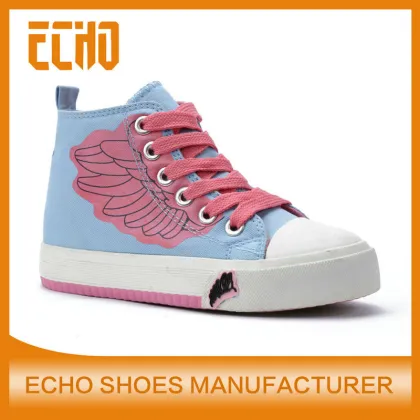 high cut wholesale china kids canvas shoes gilrs shoes