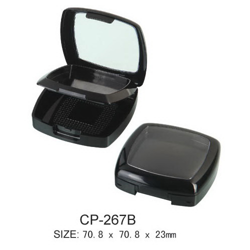 Plastic Two Layer Square Cosmetic Compact Case