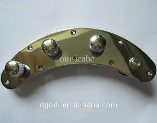 left hand guitar kit of guitar bridges assembled with guitar knobs