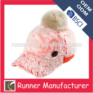 High quality kids top pink hats for cold