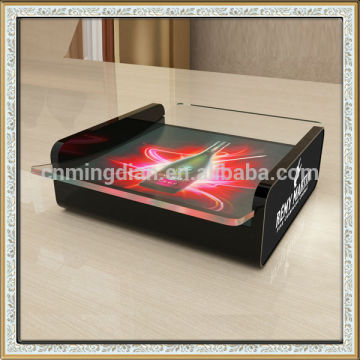 new design Led Cash tray , acrylic LED coin tray , custom acrylic lighting money tray with factory