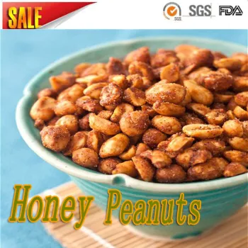 Chinese foodstuff FDA approved health snack food roasted honey peanuts/fried groundnut