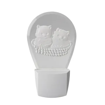 Kitty Acrylic Plug-in Night Light for Kids' Bedroom Lamp