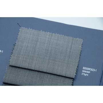 Grey Twill 50% Wool Fabric