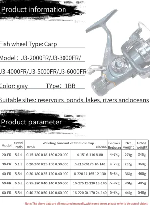 RUNTOO 5BB Double Braking Freshwater Spinning Reel for Carp Fishing