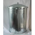 75L home garden outdoor galvanized metal trash can