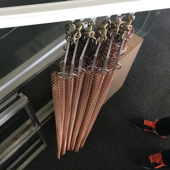 metal mesh fabric as dividers for decoration