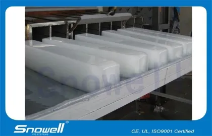 20ton Automatic Block Ice Machines For Aquatic Products , Water Cooled Lg Control