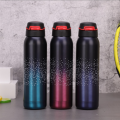 Tasse thermos de sport sous vide en acier inoxydable avec paille