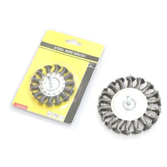 Professional Twisted Knot Steel Wire Brush with Shaft for Angle Grinder: Ideal Tool for Metal Surface Cleaning and Polishing in the Industry
