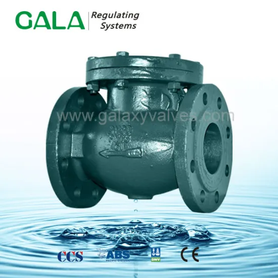 din standard metal seated flanged type swing check valve