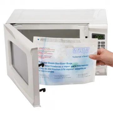 Top zipper microwave steam bag