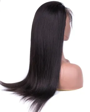 wholesale 13*4 150%density Fashion higher quality long straight hair wig long wigs brazilian for women straight human hair wig