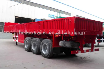 3 Axles Utility Cargo Trailer Side Wall Semi Trailer