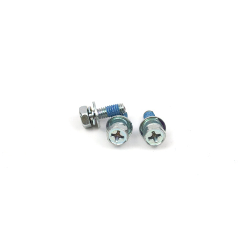 Zinc Carbon Steel Combination Screw With Blue Patch