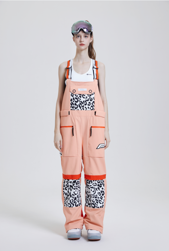 Women Snow Bibs Adjustable Overalls Pants