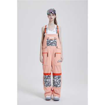 Women Snow Bibs Adjustable Overalls Pants