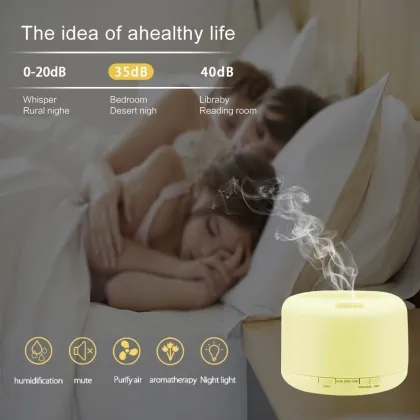 White Ultrasonic Aroma Essential Oil Diffuser 500ml