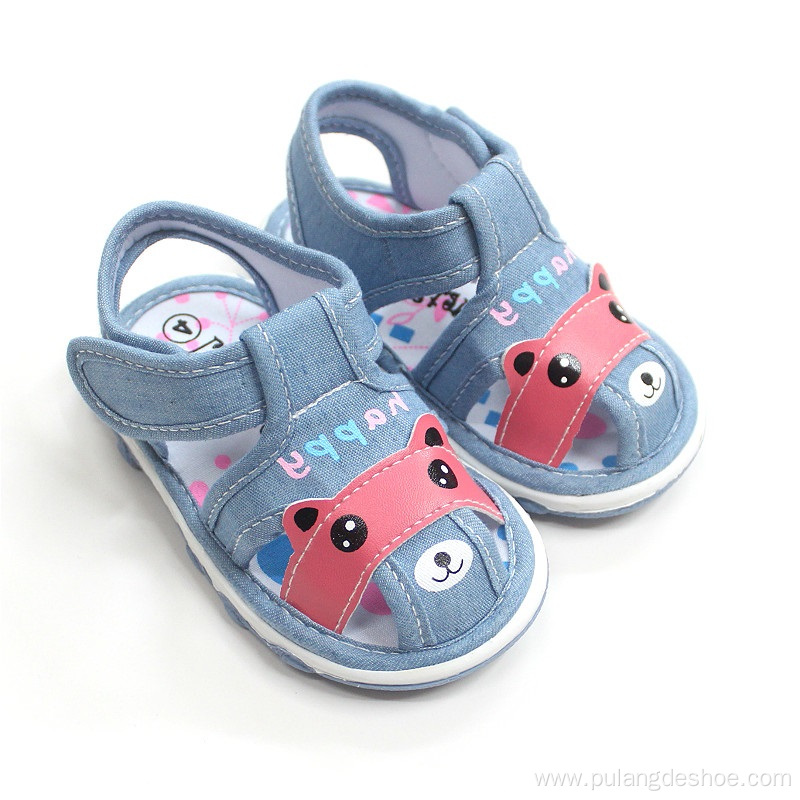 light blue baby boy sandals with sound