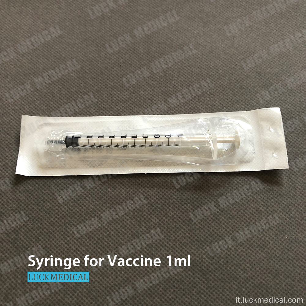 Smaltimento della siringa del vaccino 1 ml