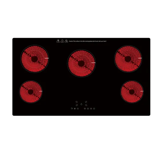 2024 New Design 5 Burner Electric Ceramic Cooker with Ceramic Glass Panel