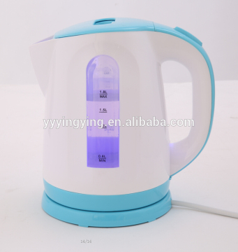 plastic electric kettle with LED illumination
