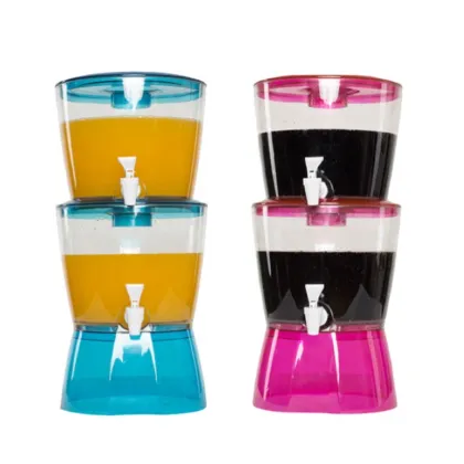 Commercial Plastic Juice Buckets for Easy-Clean Juice Dispensers