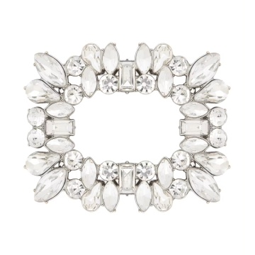 Clips de chaussures de mariée de style cristal avec logo personnalisé