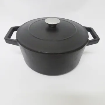 Black Enameled Cast Iron Sauce Pan