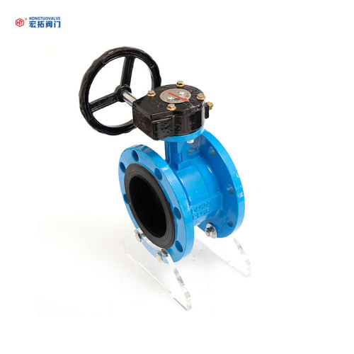 Válvula borboleta de engrenagem sem-fim com flange DN100