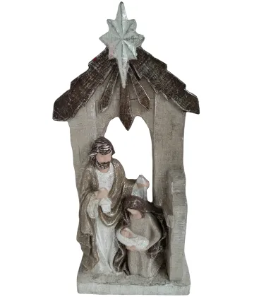 Polyresin Holy Family Figurine - Nativity Scene Religious Decor