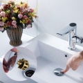 Tappo per lavabo da bagno lucido pop-up