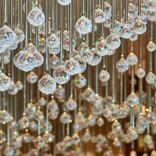 Lobby water drop shape crystal chandelier pendant