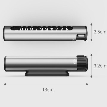 2021 New Aluminium Alloy Magnetic Car Parking Phone Number Display