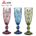 Gravierte Diamant -Champagnergläser Goblets Vintage Cup