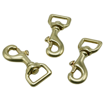 High Quality Durable Copper Brass Swivel Eye Bolt Snap Hook Buckle for Bags