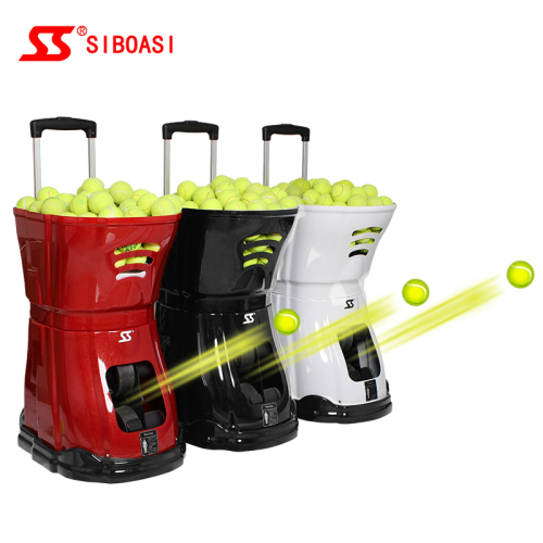 Μηχανή τένις μπάλα γυρίσματα συνεργάτης γυμναστικής