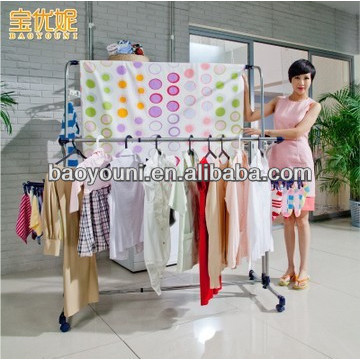 BAOYOUNI movable stand garment rack adjustable height blanket quilt rack DQ-0812