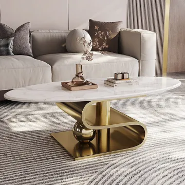 Sintered Stone Center Table with Modern Design