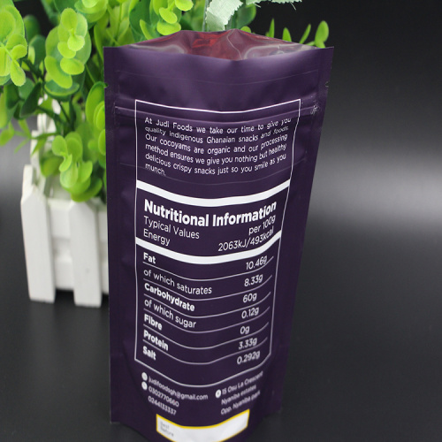 Food Grade HDPE Laminated Plastic Food Bag with Zipper Top
